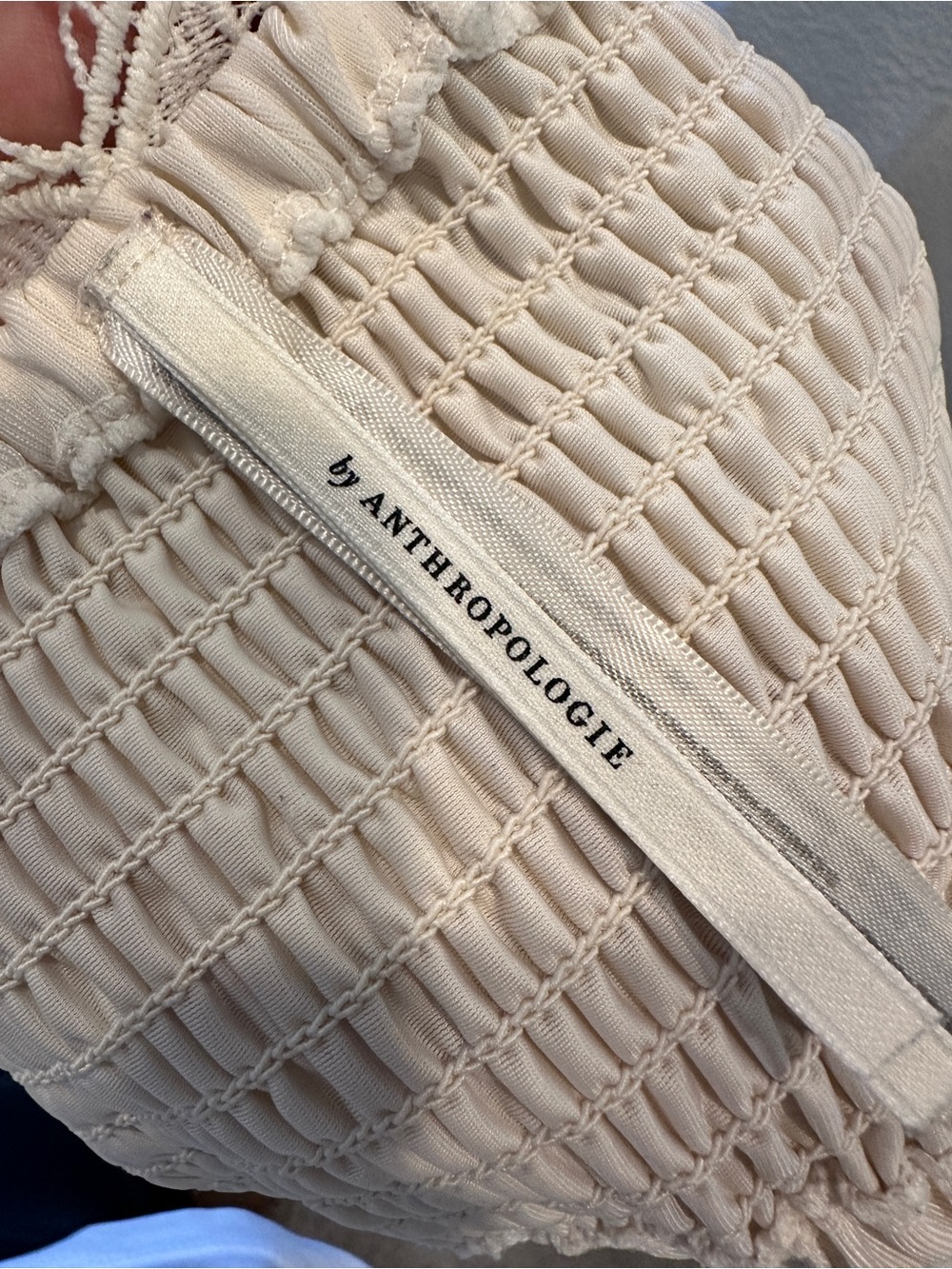 Anthropologie Ivory Crochet Lace Bralette Crop Top Size Small - Picture 4 of 5